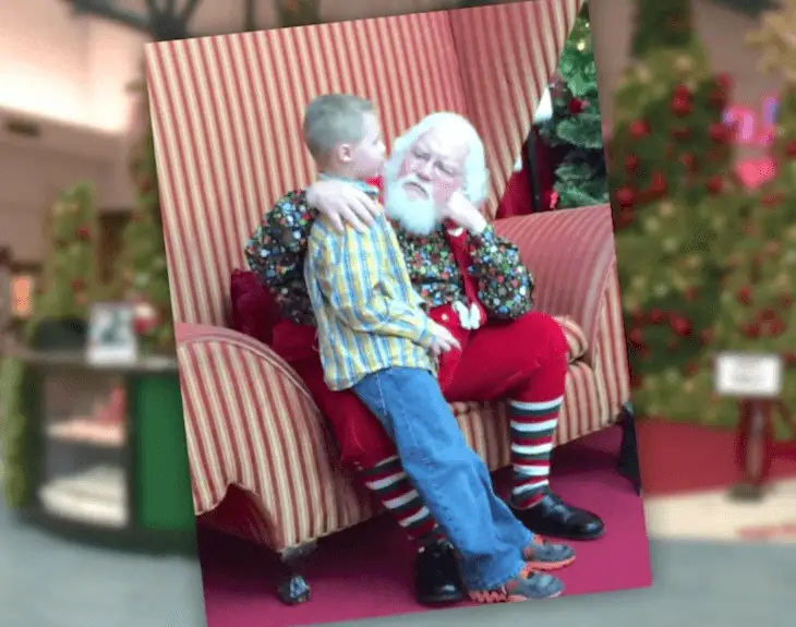 autistic boy and santa