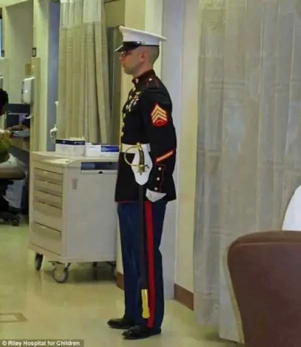 old man and soldier hospital