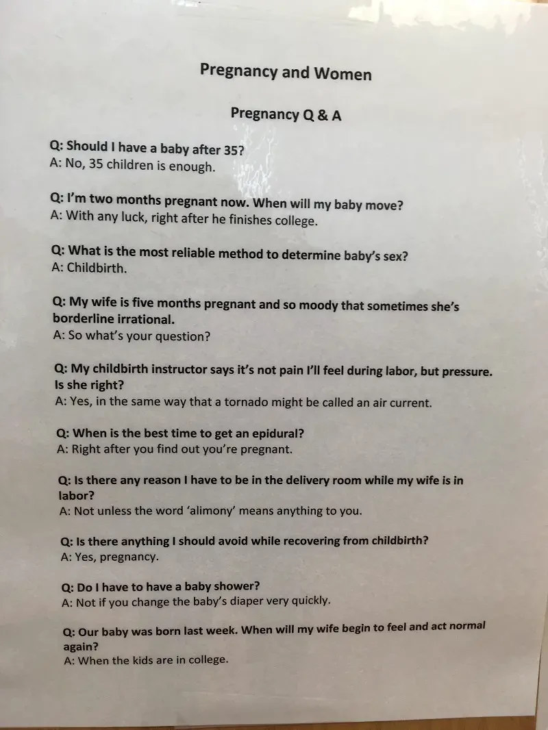 pregnancy questions