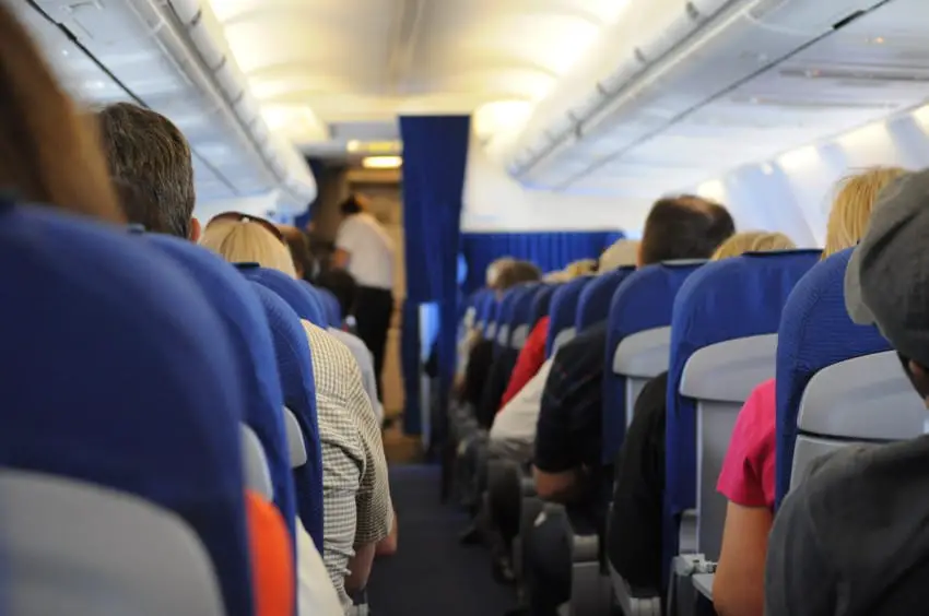 soldier on plane