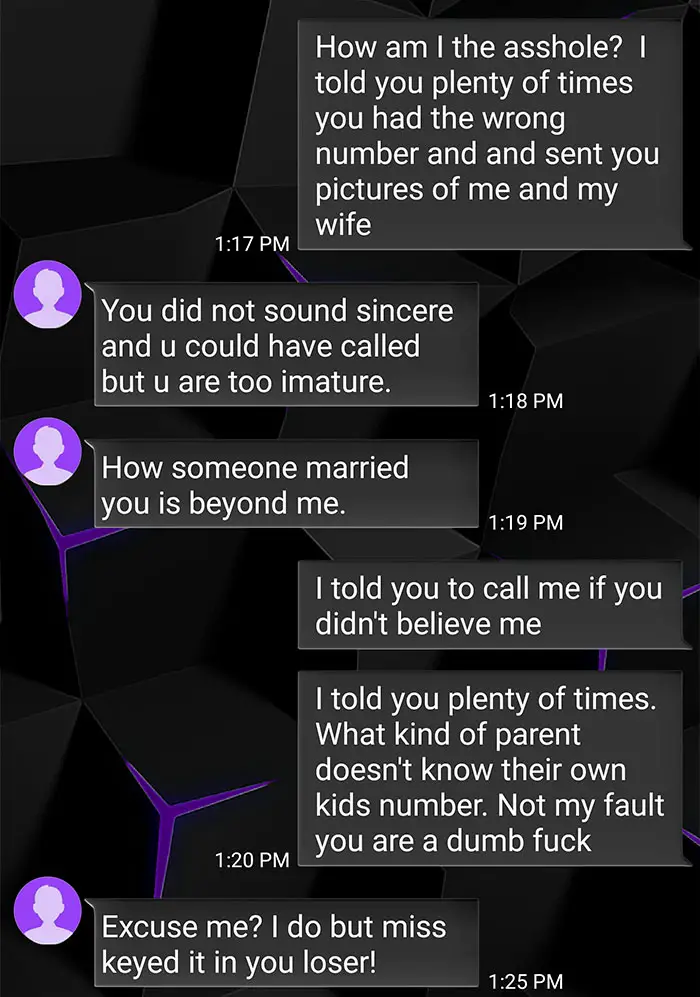 wrong number text