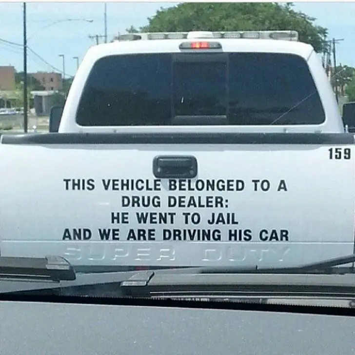 message on truck