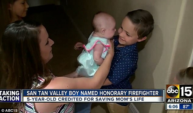 boy saves mother