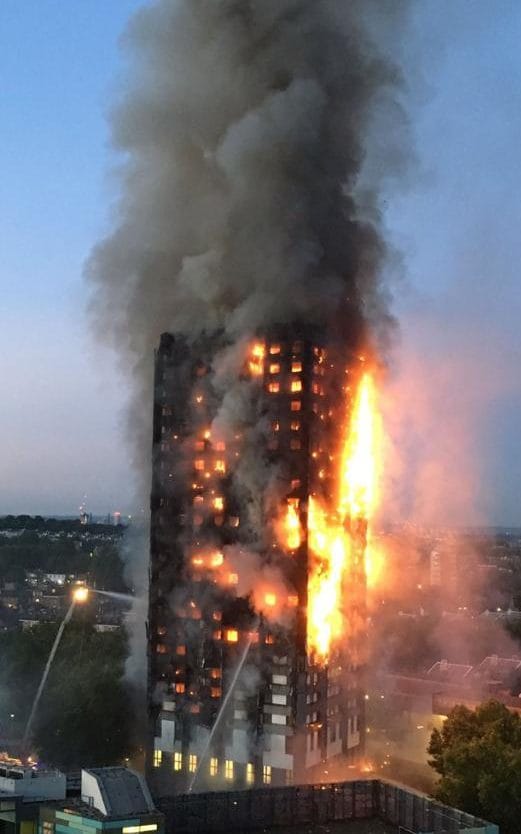 baby and burning building