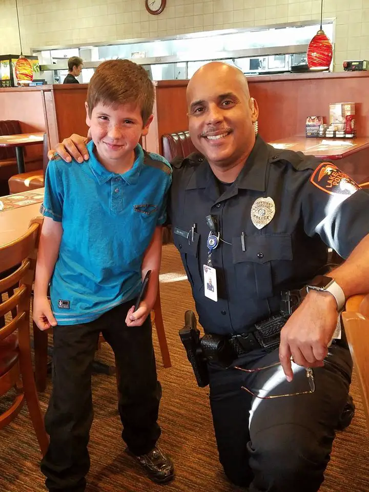 boy and cop