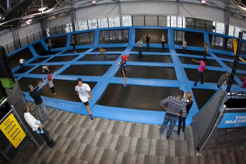 boy on trampoline