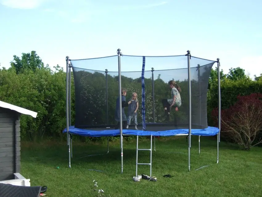 boy on trampoline