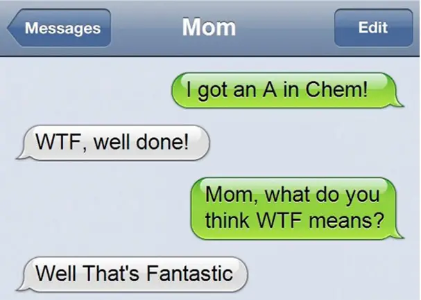 mom texts kids