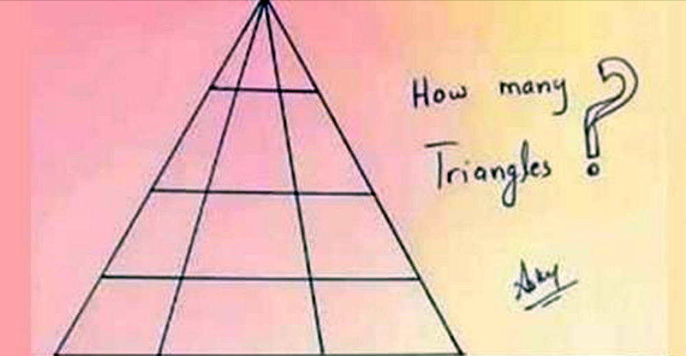 Can You Correctly Count The Number Of Triangles In This Photo? (See