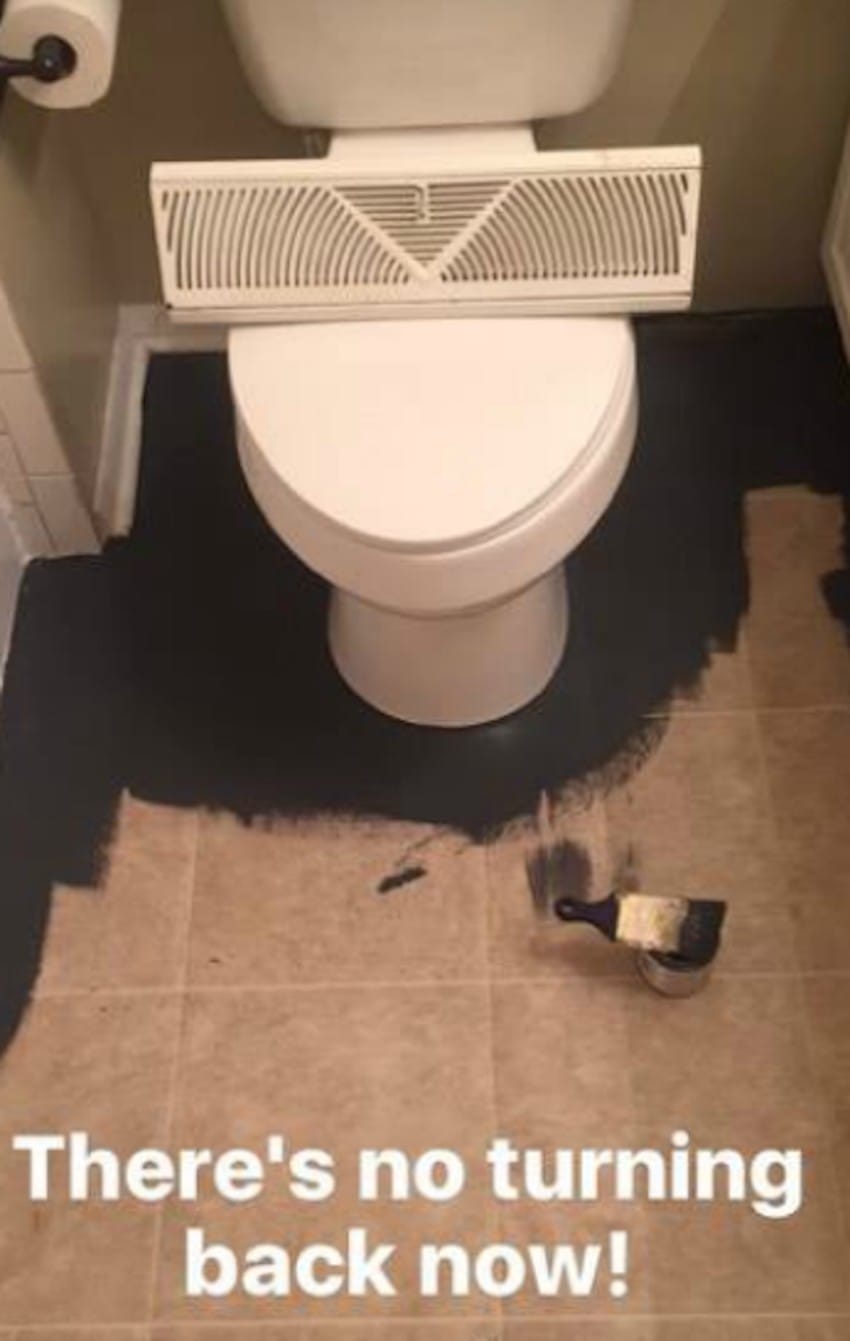 black bathroom tiles