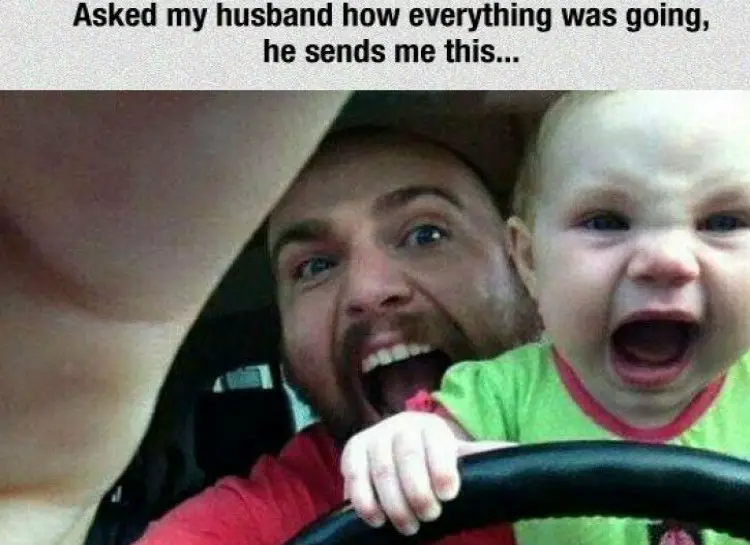 dad caring for baby fail