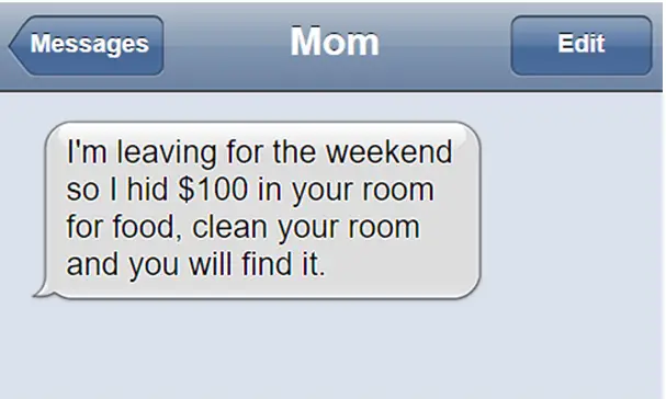 mom texts kids