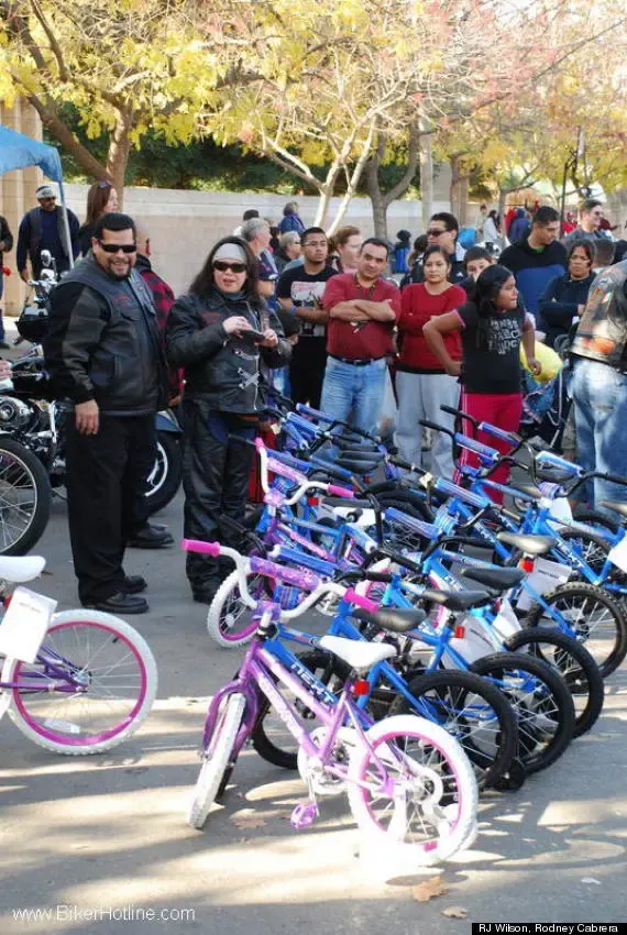 tough bikers donate bikes