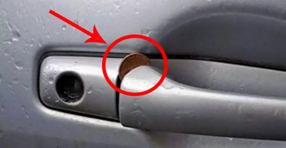If You Ever Find A Penny Jammed In Your Car Door Handle, Stop