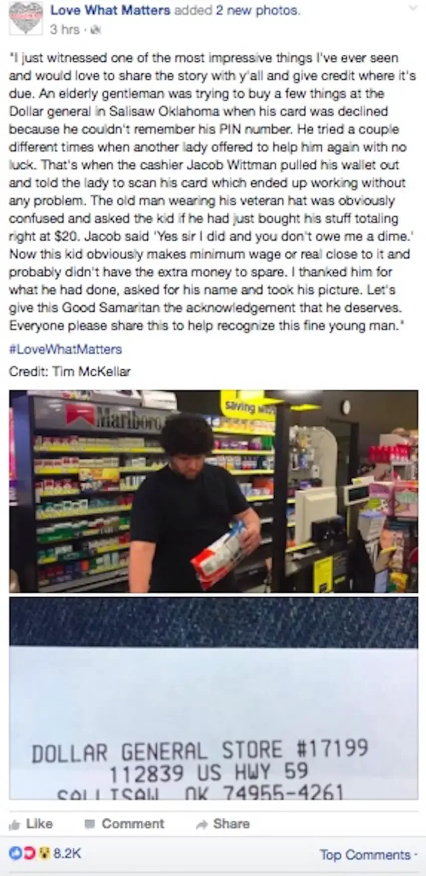 cashier pays bill