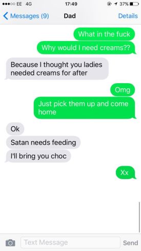 dad buys pads