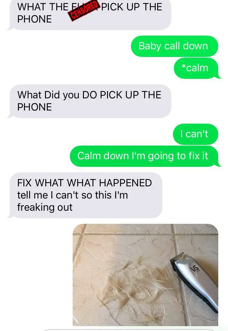 shaved head prank