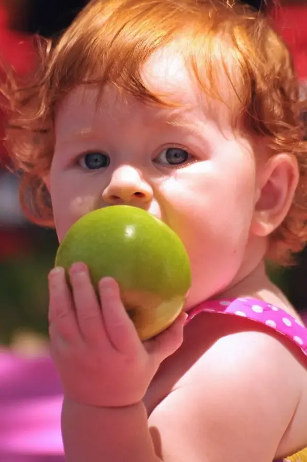 grape and young child