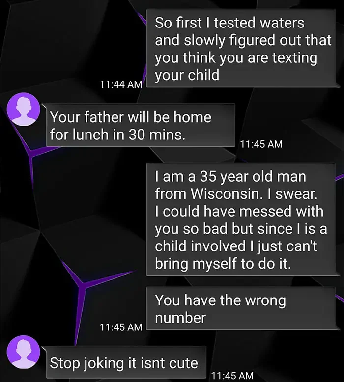 wrong number text