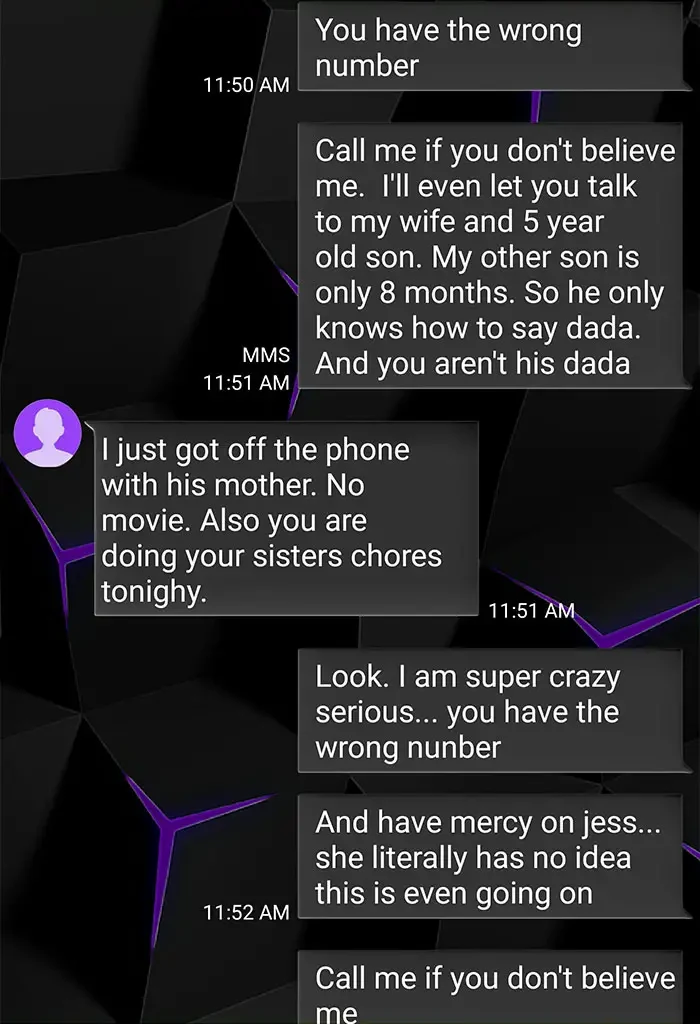 wrong number text