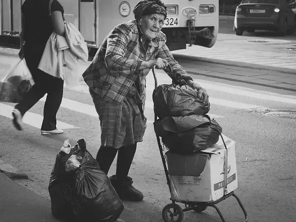 neighbor and old woman
