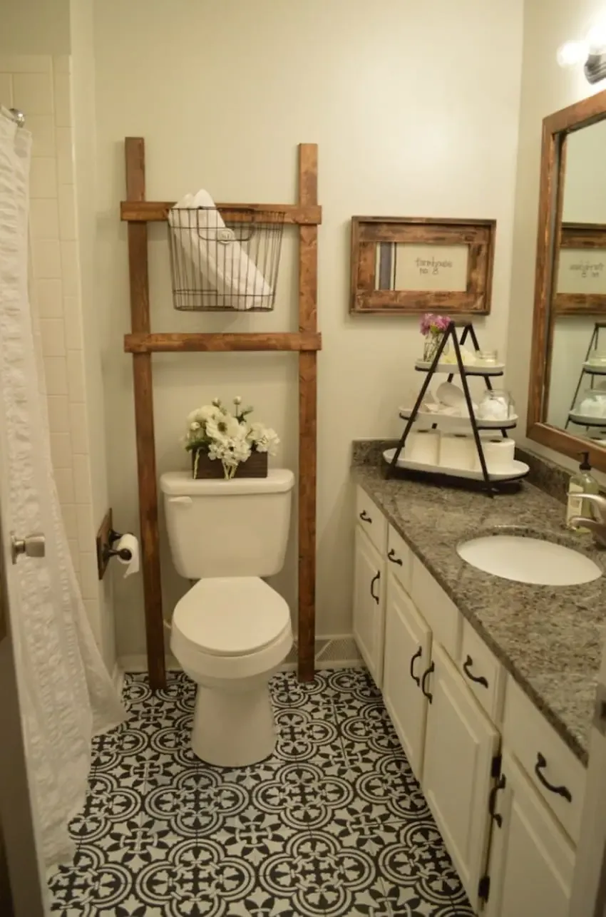 black bathroom tiles