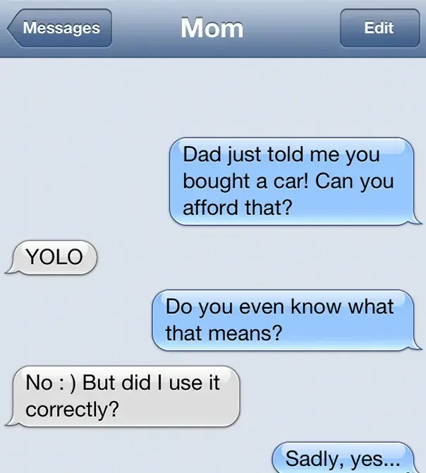 mom texts kids