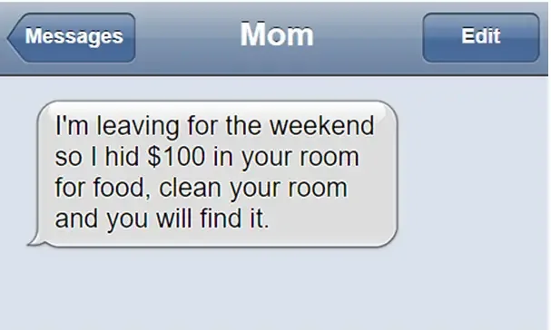 mom texts kids