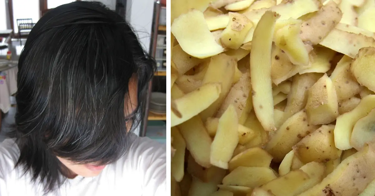 Turn Your Gray Hair Back To Its Natural Color With Potato Skins