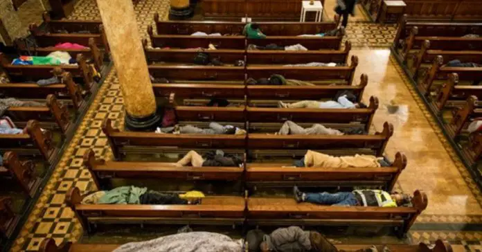 church opens doors homeless people