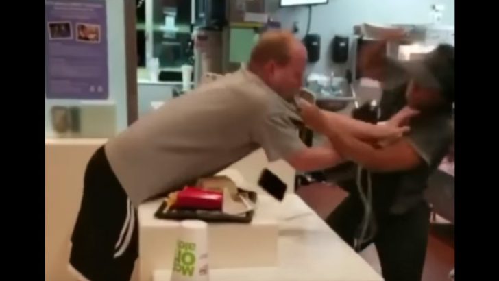 man attacks female mcdonald's staff over a straw
