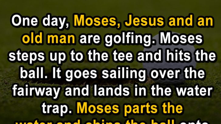 Moses Jesus And Old Man Plays Golf