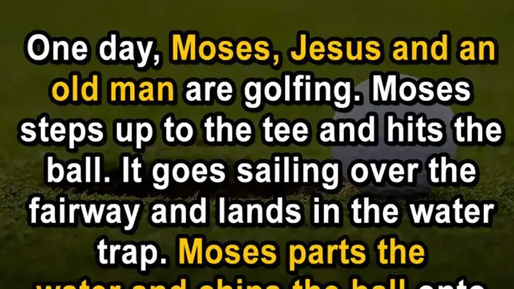 Moses Jesus And Old Man Plays Golf