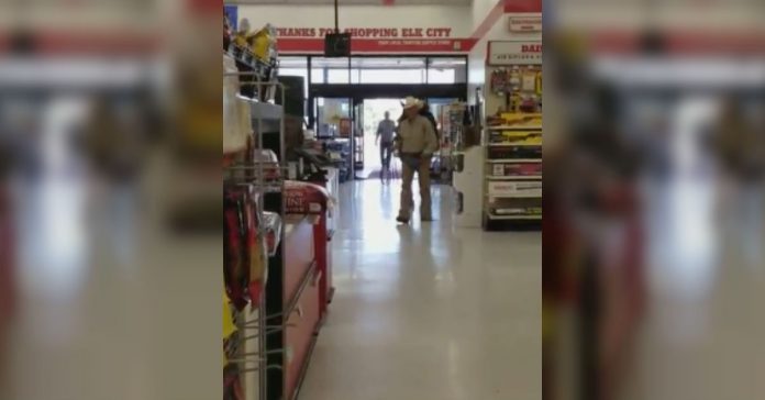 man-brings-horse-to-store man brings horse to store