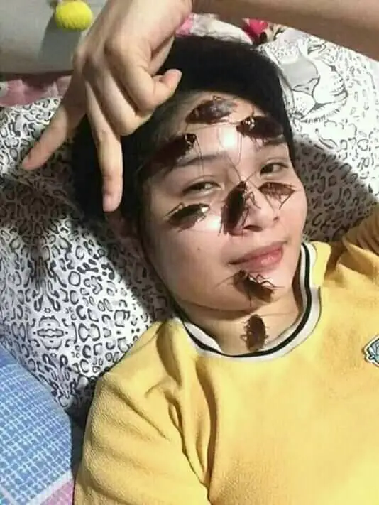 Cockroach On Face Challenge