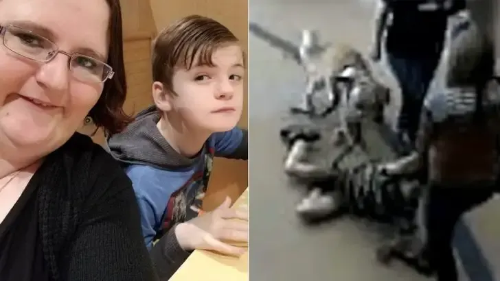 autistic boy dragged school