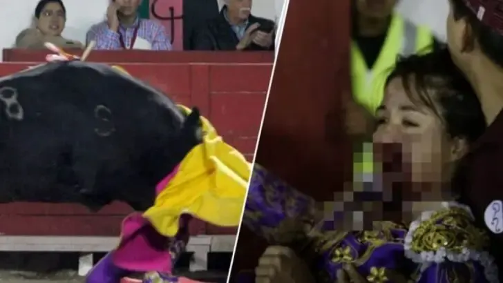 female bullfighter gored in face