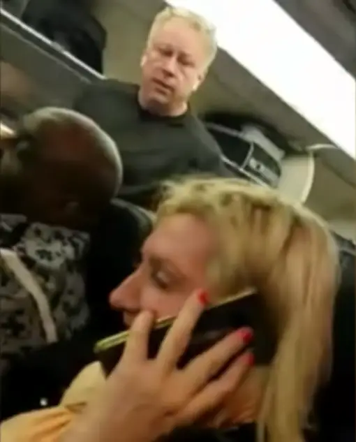 rude woman fat shaming passengers