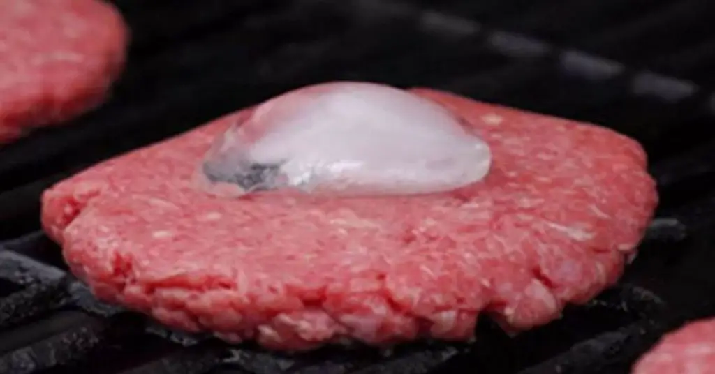 Why You Should Place An Ice Cube On A Burger Patty Before Grilling